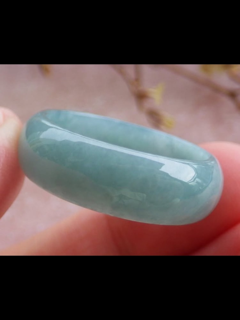 Certificate Jadeite Jewelry Jade luck Green Thick Ring Size 10